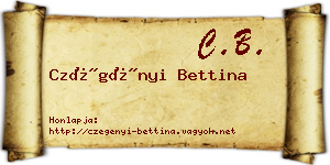 Czégényi Bettina névjegykártya