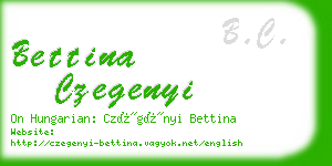 bettina czegenyi business card